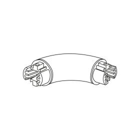 Angle interne-externe 90° PVC antibactérien avec joints bactéricides