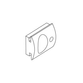 Clavette repérage tactile en aluminium anodisé satiné argent