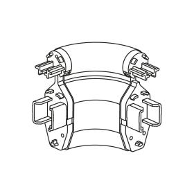 Angle interne 90° en PVC antibactérien avec joints bactéricides