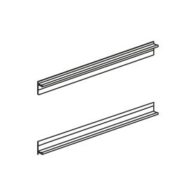 Variante fixation sur clip : Double rail aluminium 