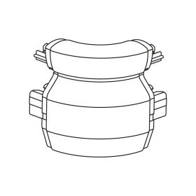 Angle externe 90° en PVC antibactérien avec joints bactéricides