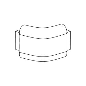 Angle sur mesure interne ou externe (de 90° à 160°) en PVC antibactérien avec joints bactéricides